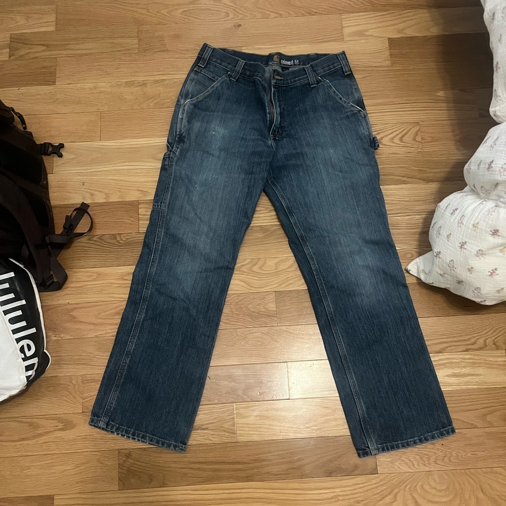 Carhartt Relaxed Fit Medium Wash Denim Jeans